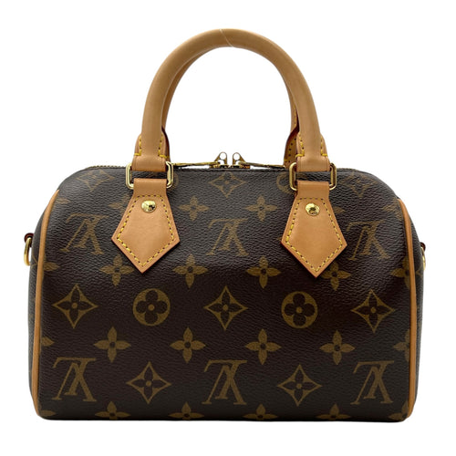 Louis Vuitton Speedy Top Handle Bag 20 Brown in Monogram Coated Canvas, Gold hardware_2