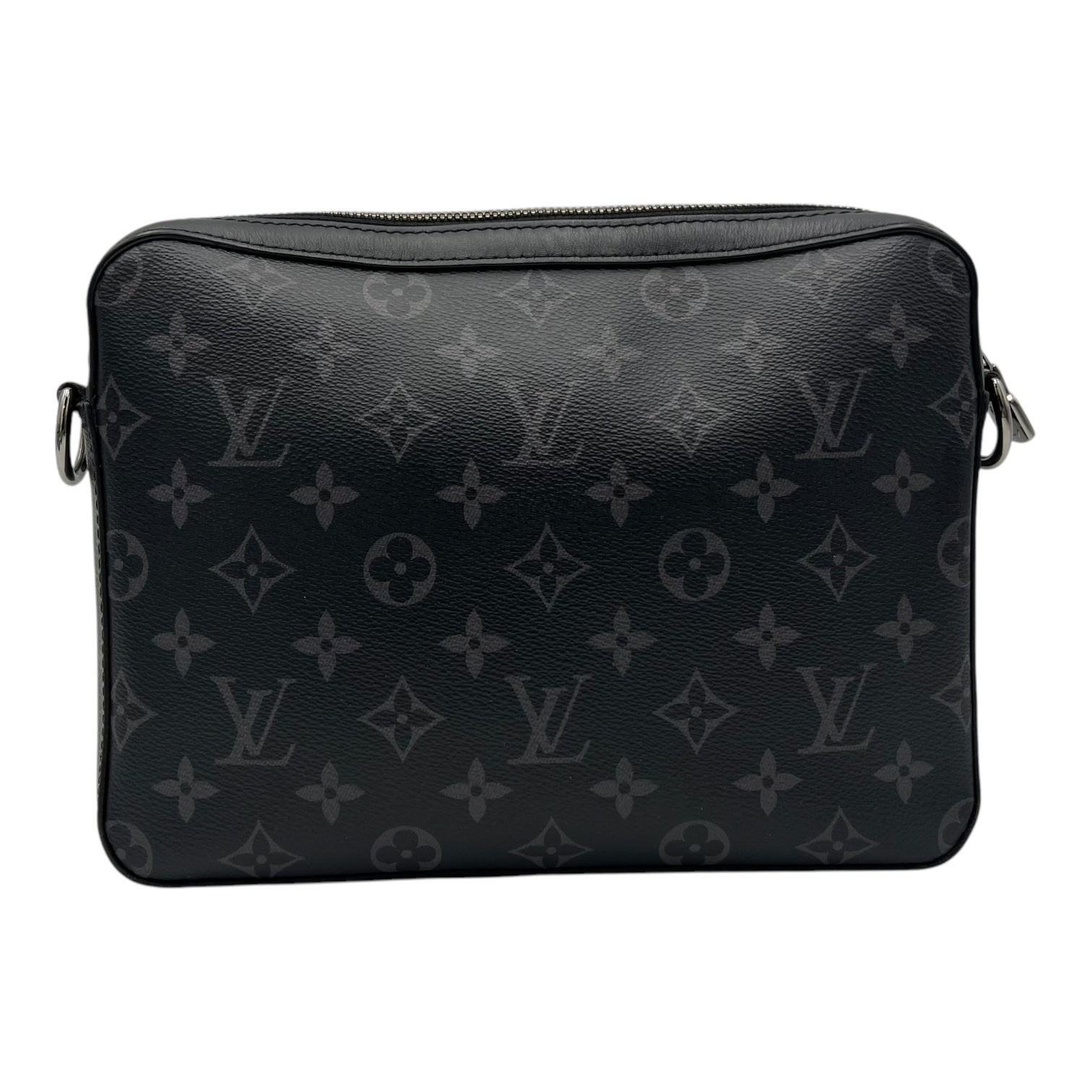 Louis Vuitton Trio Shoulder Bag Black in Monogram Coated Canvas, Silver hardware_2