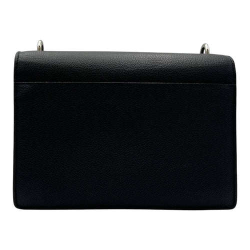Saint Laurent Sunset Shoulder Bag Black in Calfskin, Silver hardware_2