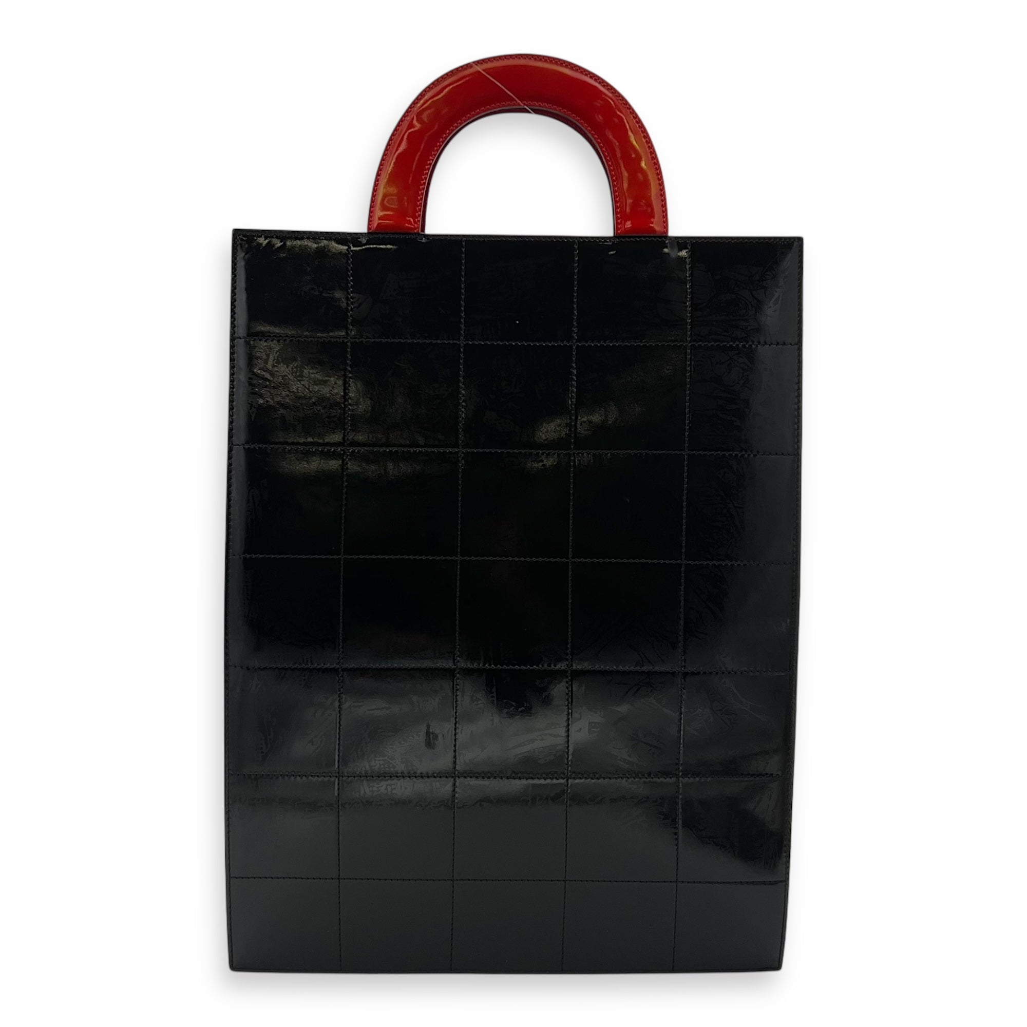 Chanel Others Top Handle Bag Red in Patent Leather, Silver hardware_2