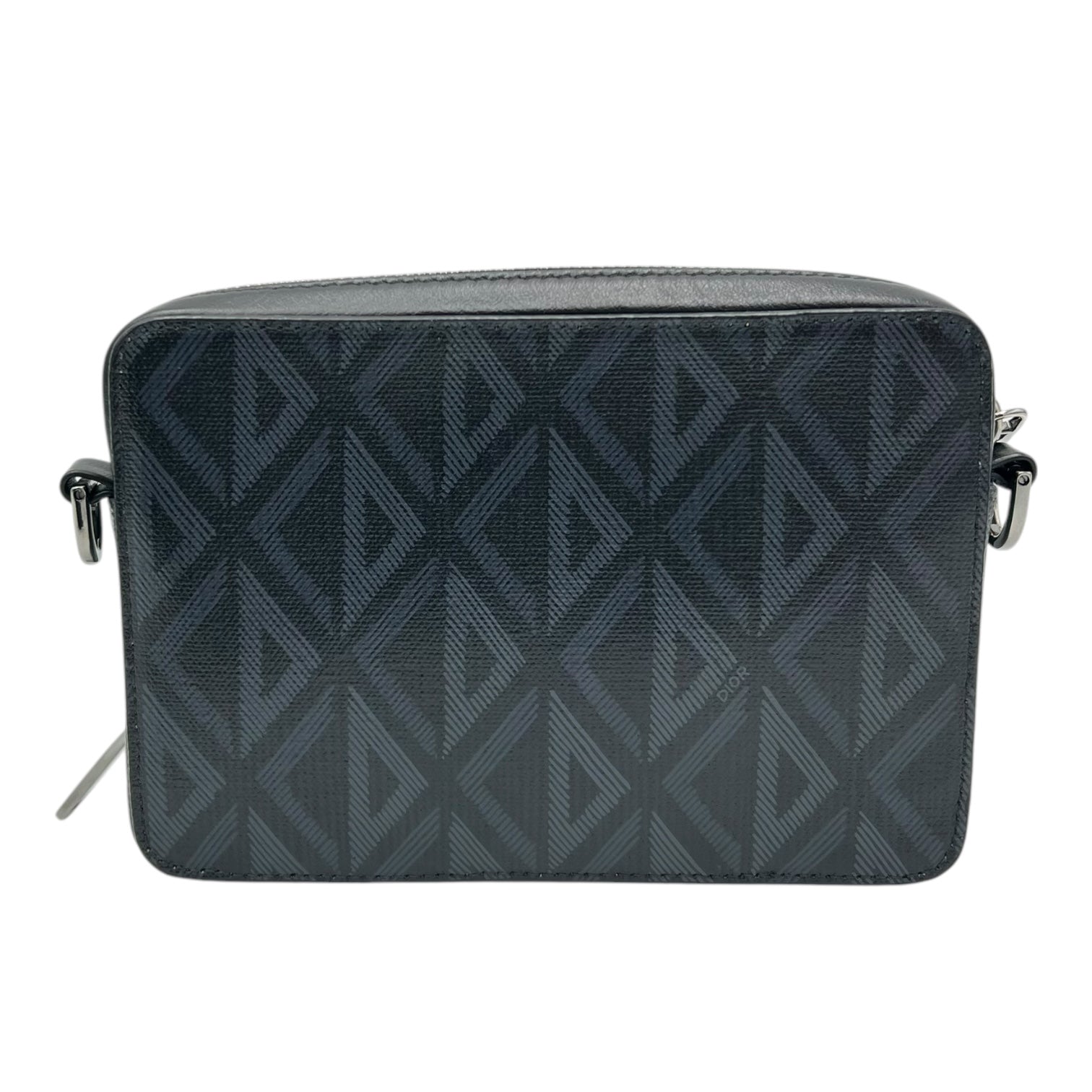 Christian Dior Pouch with strap Crossbody Bag Blue in Coated Canvas, Silver hardware_2