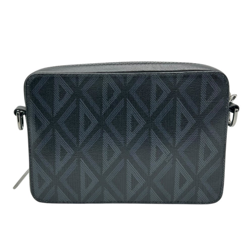Christian Dior Pouch with strap Crossbody Bag Blue in Coated Canvas, Silver hardware_2