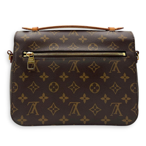 Louis Vuitton Metis Crossbody Bag Brown in Monogram Coated Canvas, Gold hardware_2