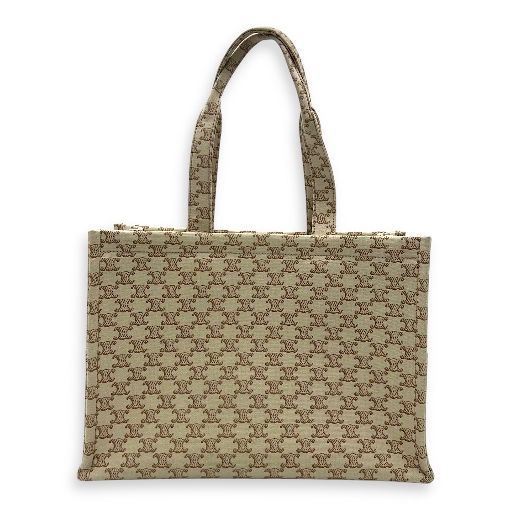 Celine Cabas Thais Tote Bag Beige in Canvas_2