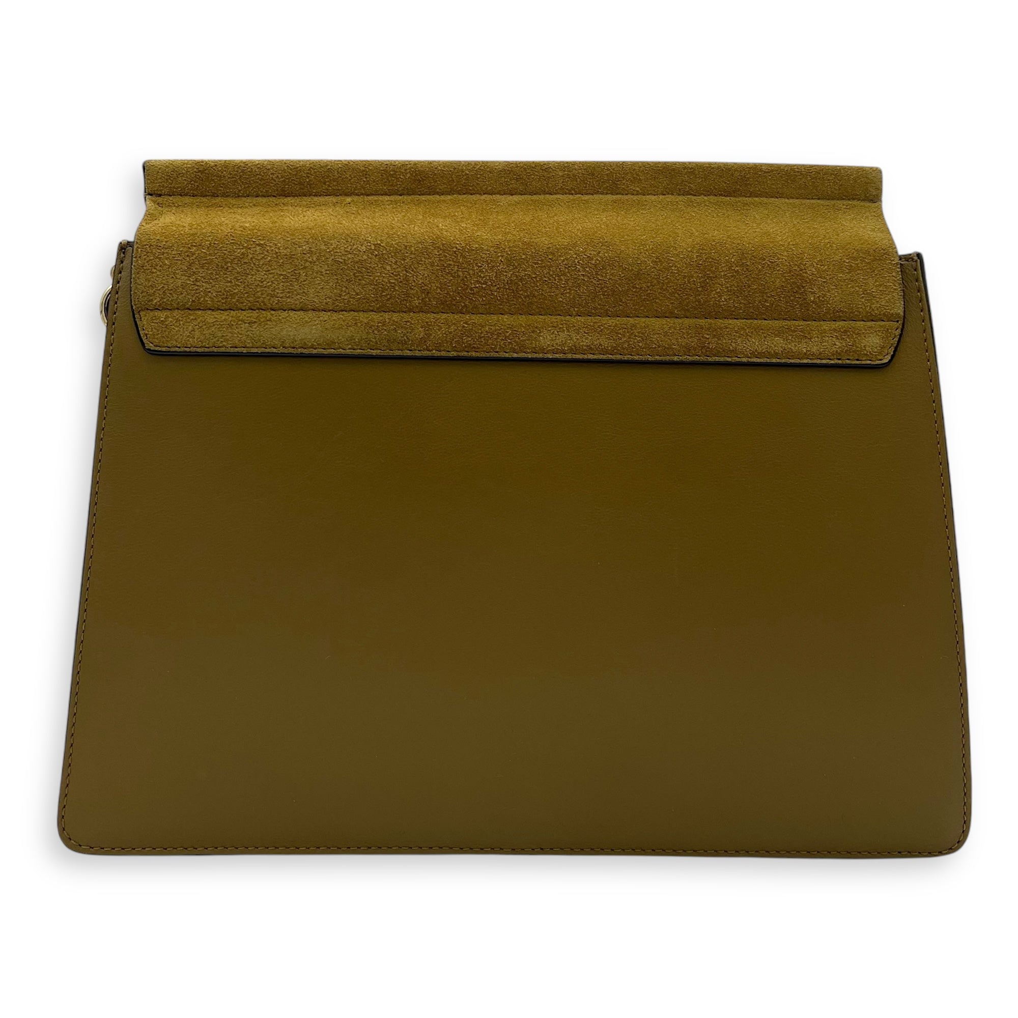 Chloé Faye Shoulder Bag Green in Calfskin, Gold hardware_2