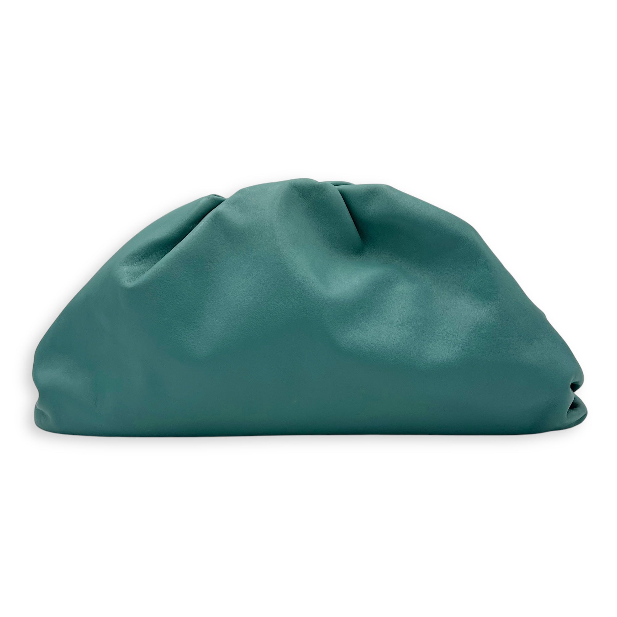 Bottega Veneta pouch Clutch Blue in Calfskin, Silver hardware_2