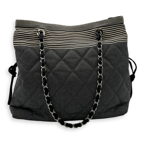 Chanel Others Tote Bag Grey in Canvas, Silver hardware_2