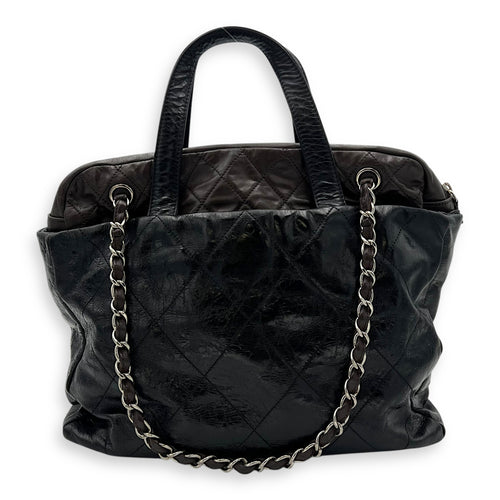 Chanel 2 way bag Top Handle Bag Black in Calfskin, Gold hardware_2