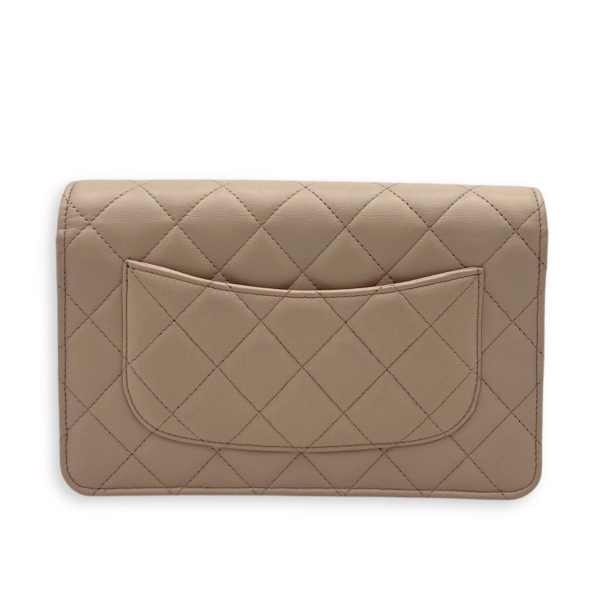 Chanel 22C Pink Wallet On Chain in Lambskin, Gold hardware_2