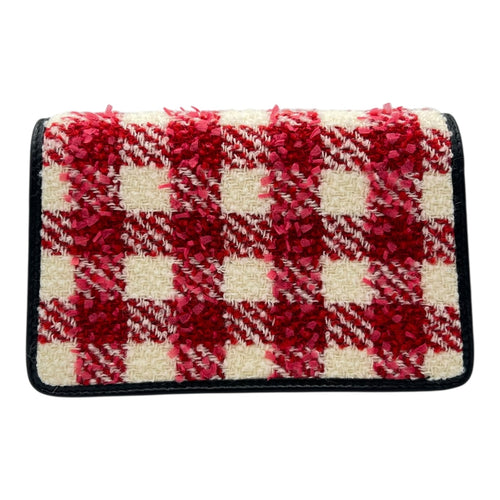 Gucci Dionysus Super Mini Red Crossbody Bag in Tweed, Ruthenium hardware_2