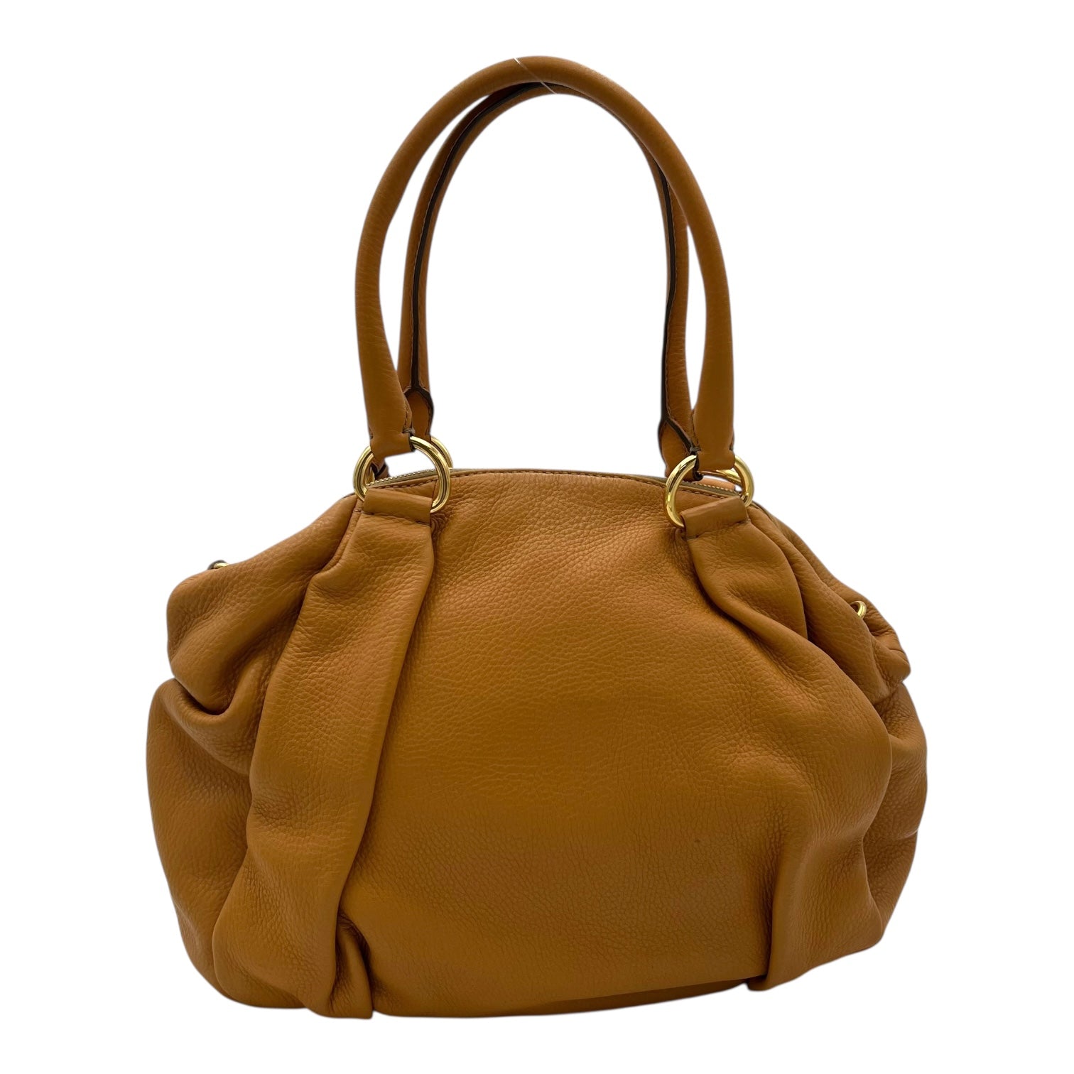 Prada Logo Top Handle Bag Yellow in Calfskin, Gold hardware_2