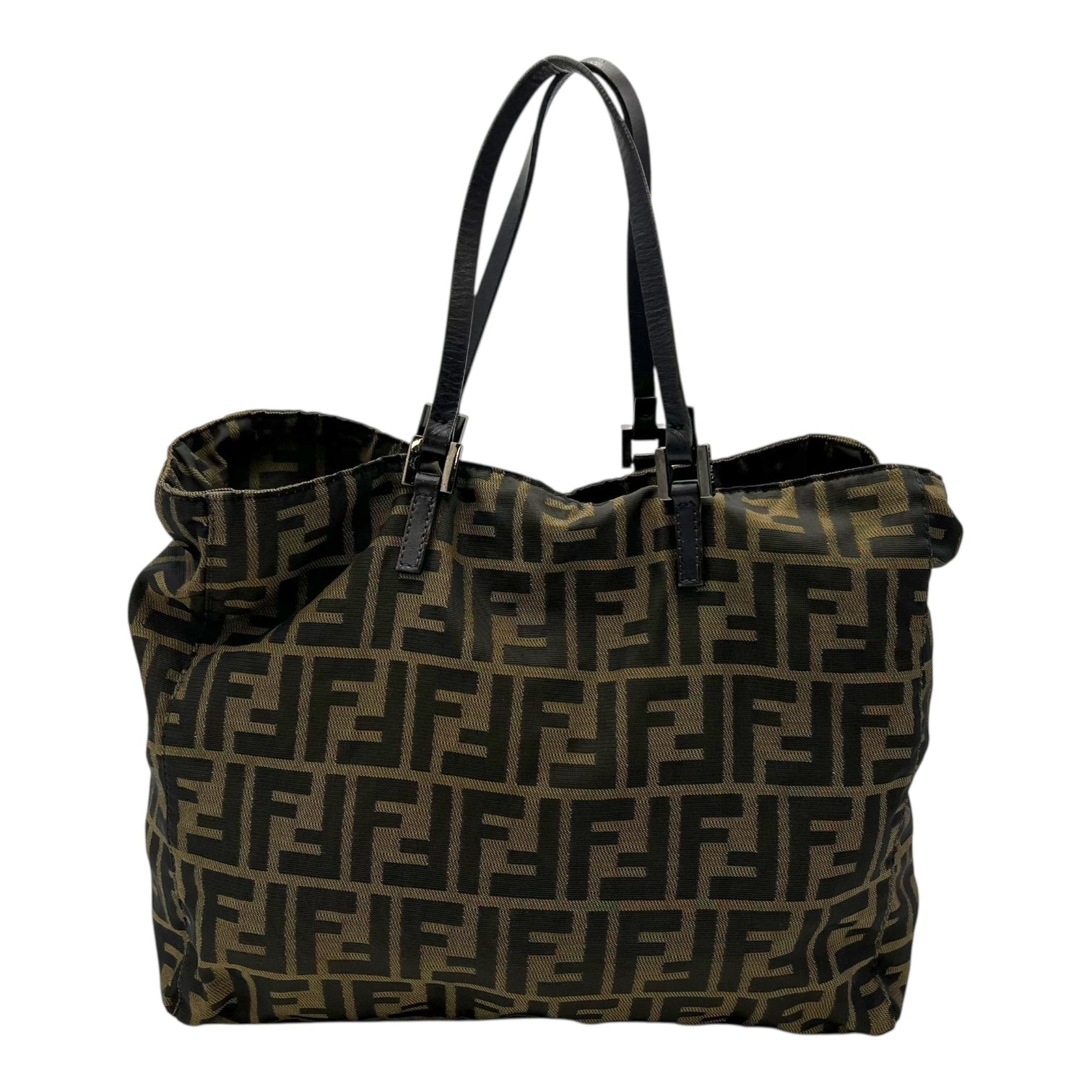 Fendi Zucca Tote Bag Brown in Canvas, Silver hardware_2