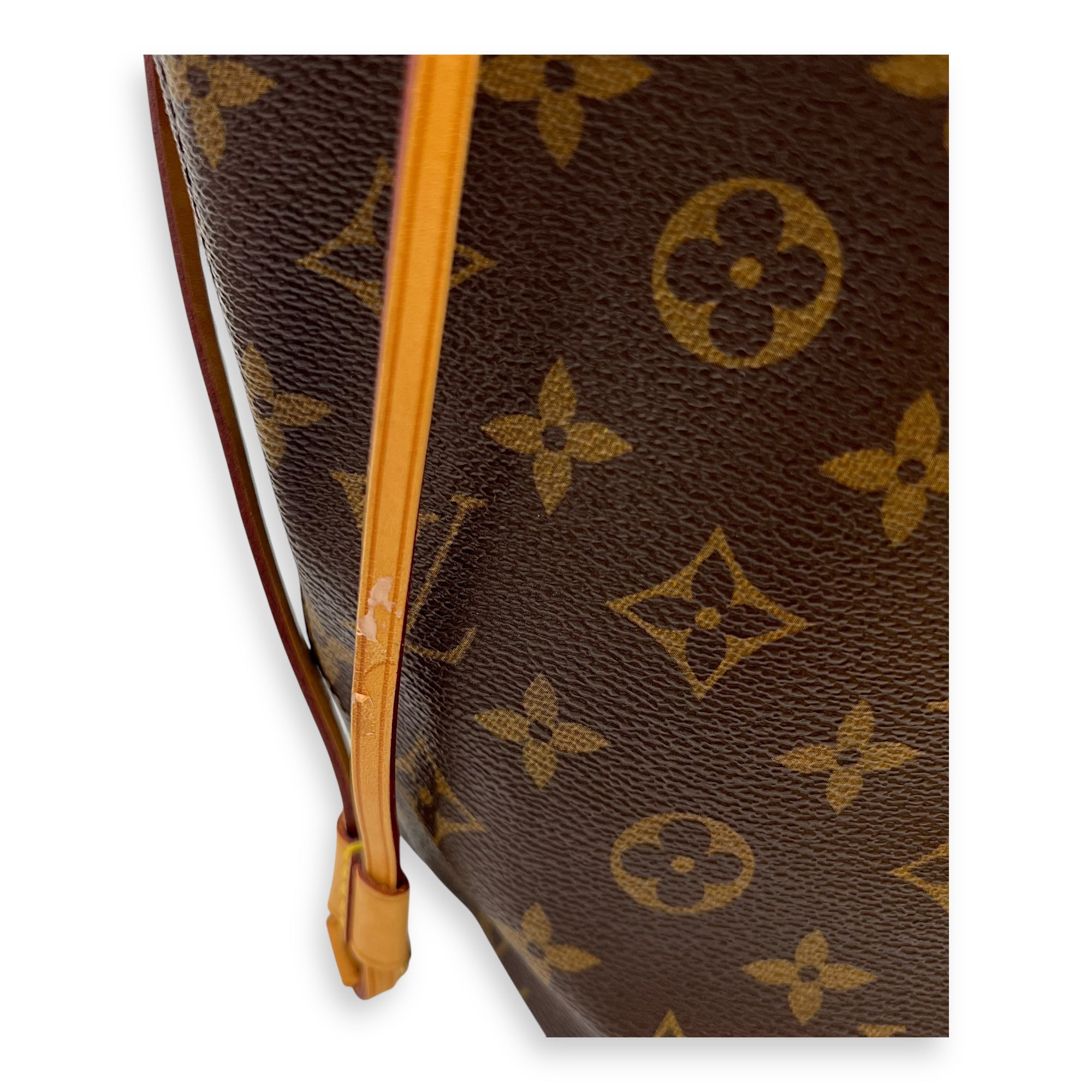Louis Vuitton Neverfull MM Brown Tote Bag in Coated Canvas, Gold hardware_11
