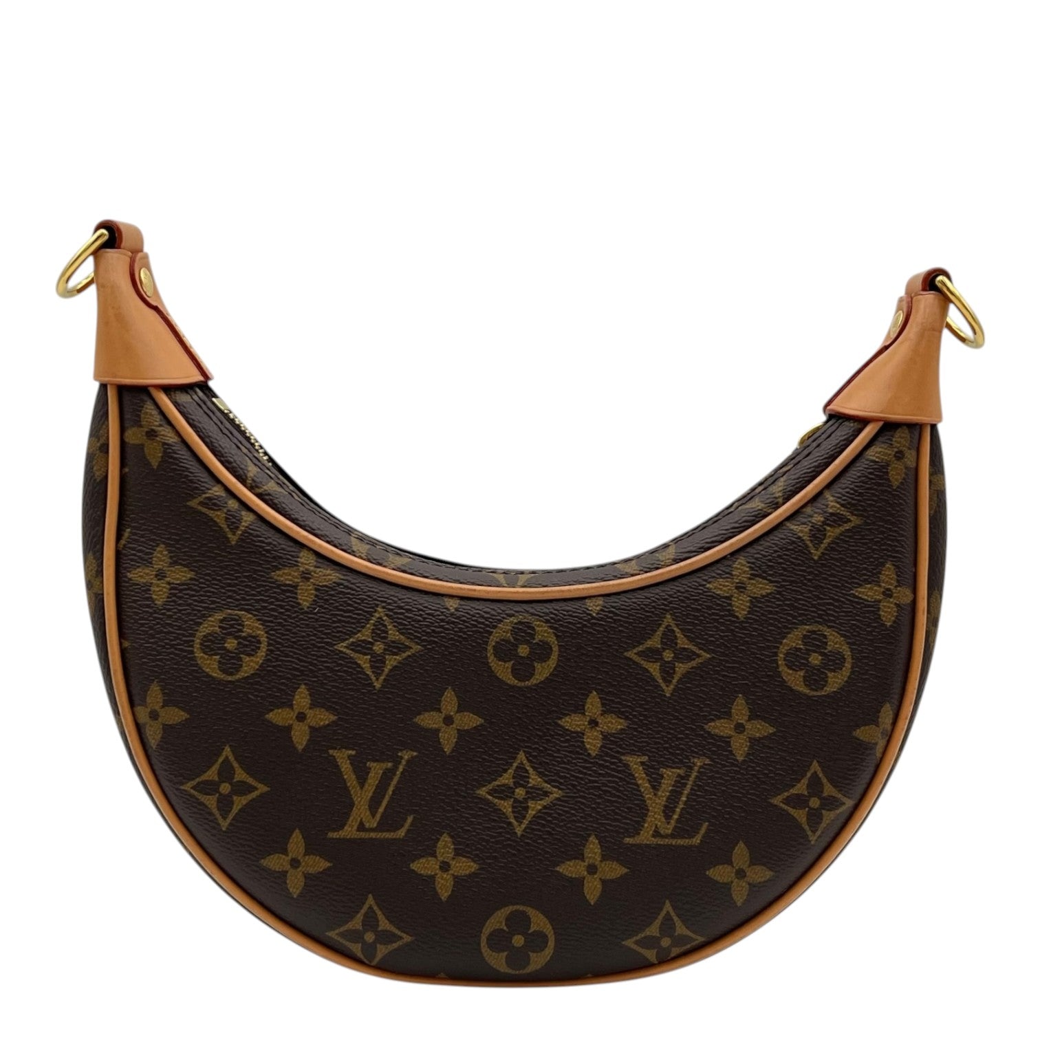 Loop Shoulder Bag Brown in Monogram Coated Canvas, Gold hardware