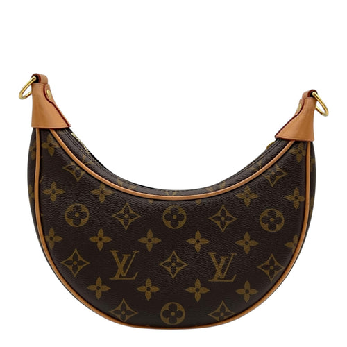 Loop Shoulder Bag Brown in Monogram Coated Canvas, Gold hardware