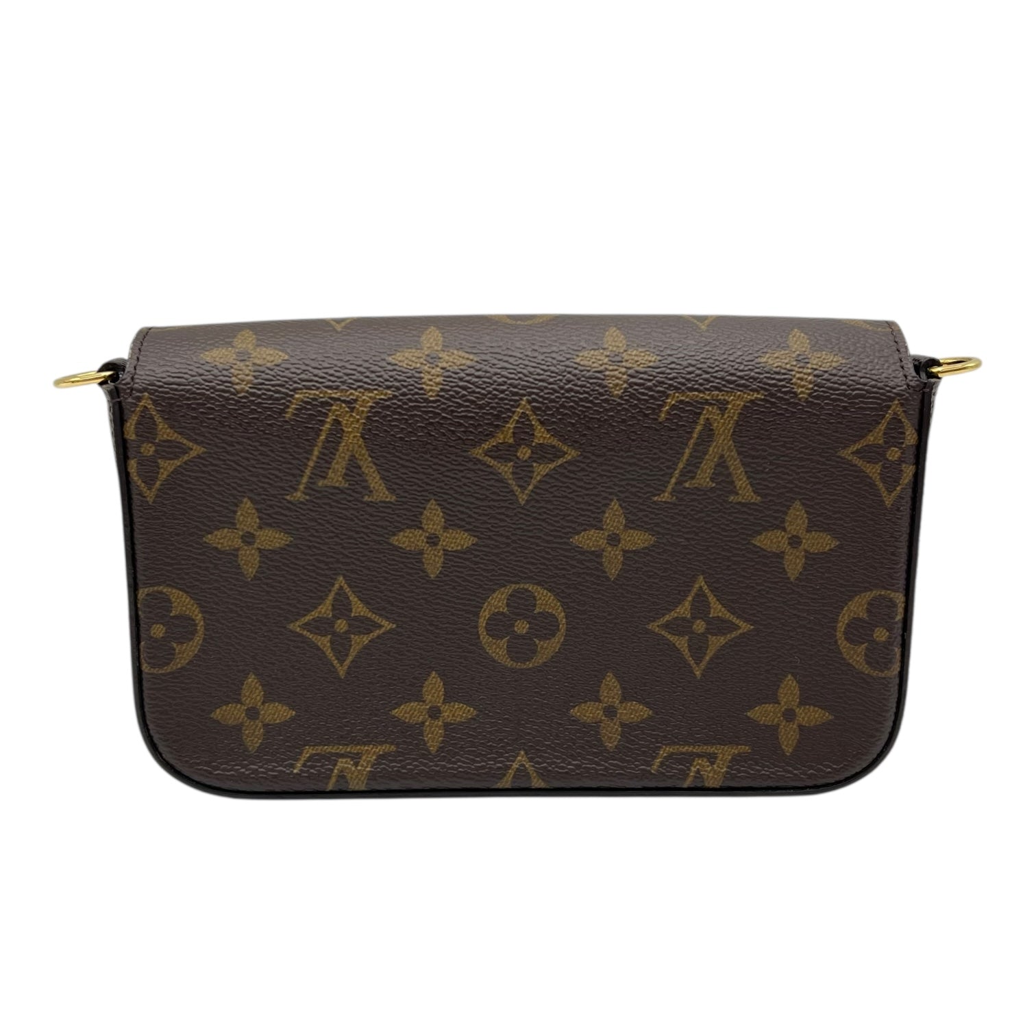 Louis Vuitton Felicie Strap and Go Wallet On Chain Brown in Monogram Coated Canvas, Gold hardware_2