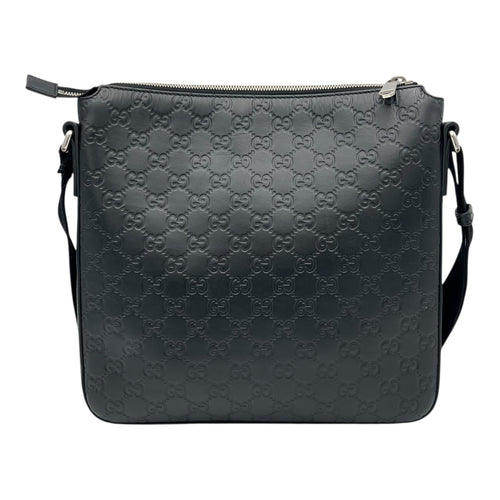 Gucci Guccissima Crossbody Bag Black in Calfskin, Silver hardware_2