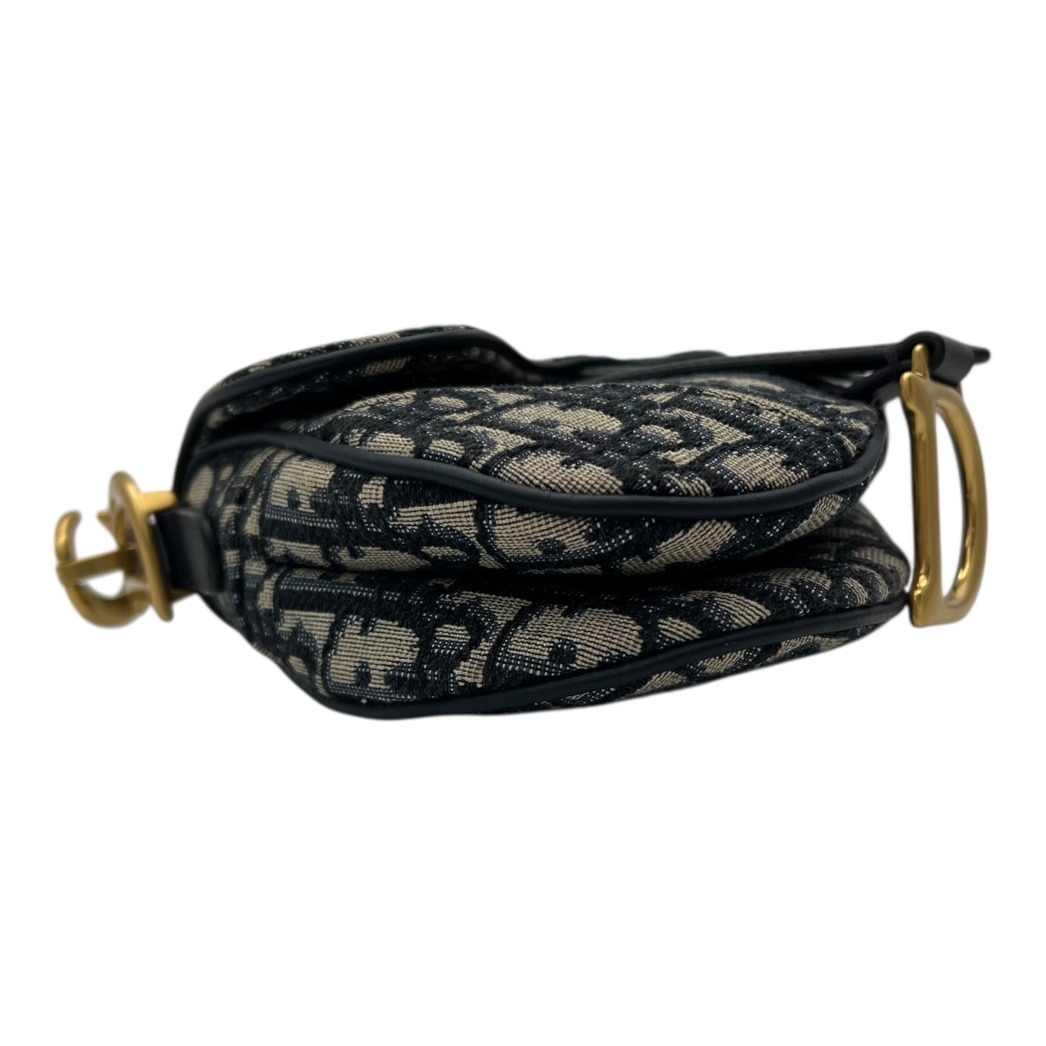 Christian Dior Saddle Mini with Strap Shoulder Bag in Jacquard, Gold hardware_10