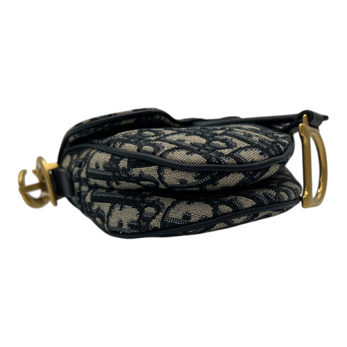 Christian Dior Saddle Mini with Strap Shoulder Bag in Jacquard, Gold hardware_10