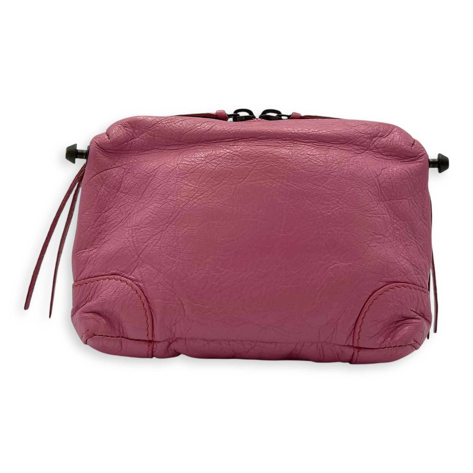Balenciaga Reporter Sneakers Pink in Lambskin, Gunmetal hardware_2