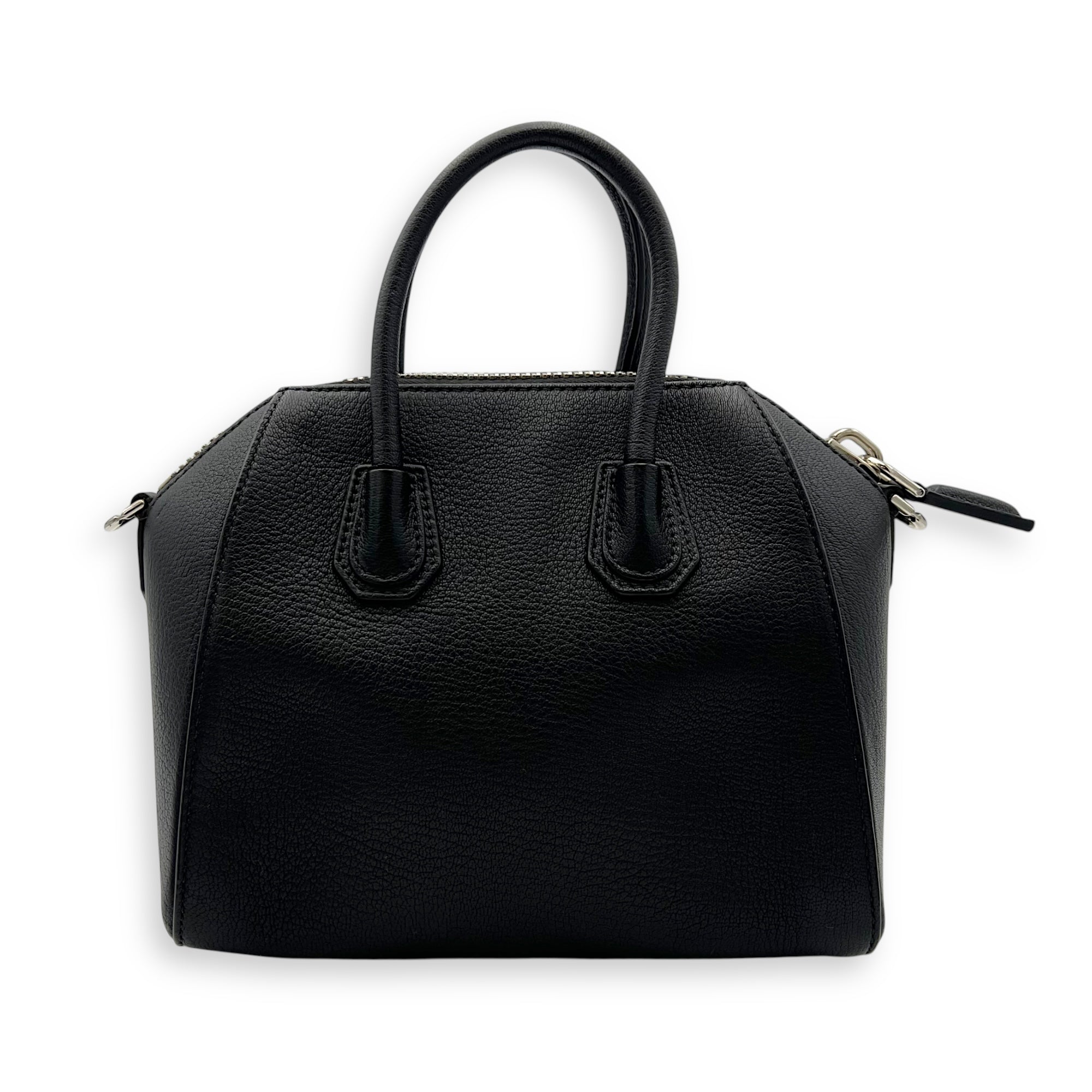 Givenchy Antigona Top Handle Bag Black in Calfskin, Silver hardware_2