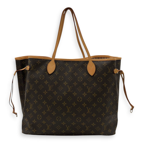 Louis Vuitton Neverfull Tote Bag GM Brown in Coated Canvas, Gold hardware_2