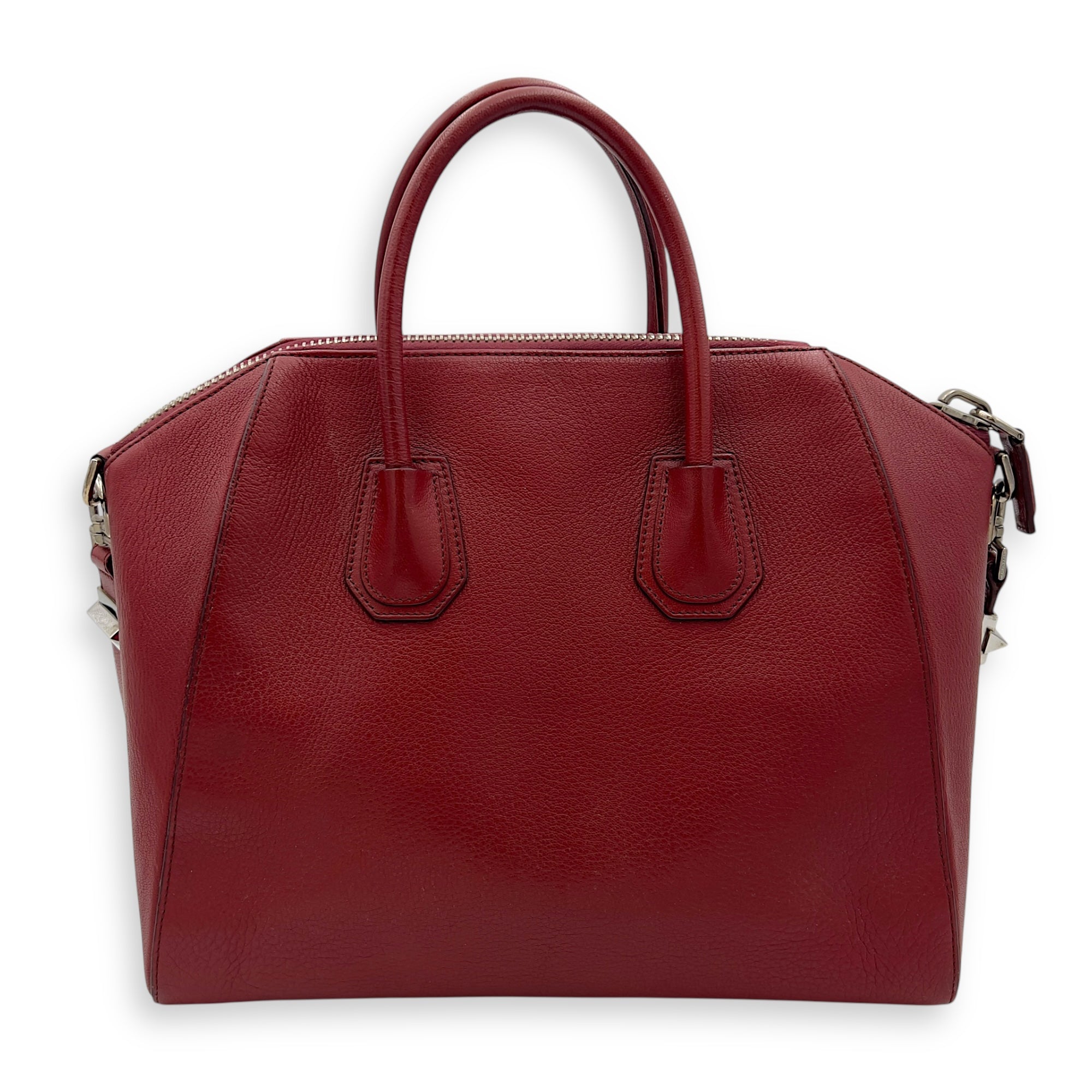 Givenchy Antigona Top Handle Bag Red in Calfskin, Gold hardware_2