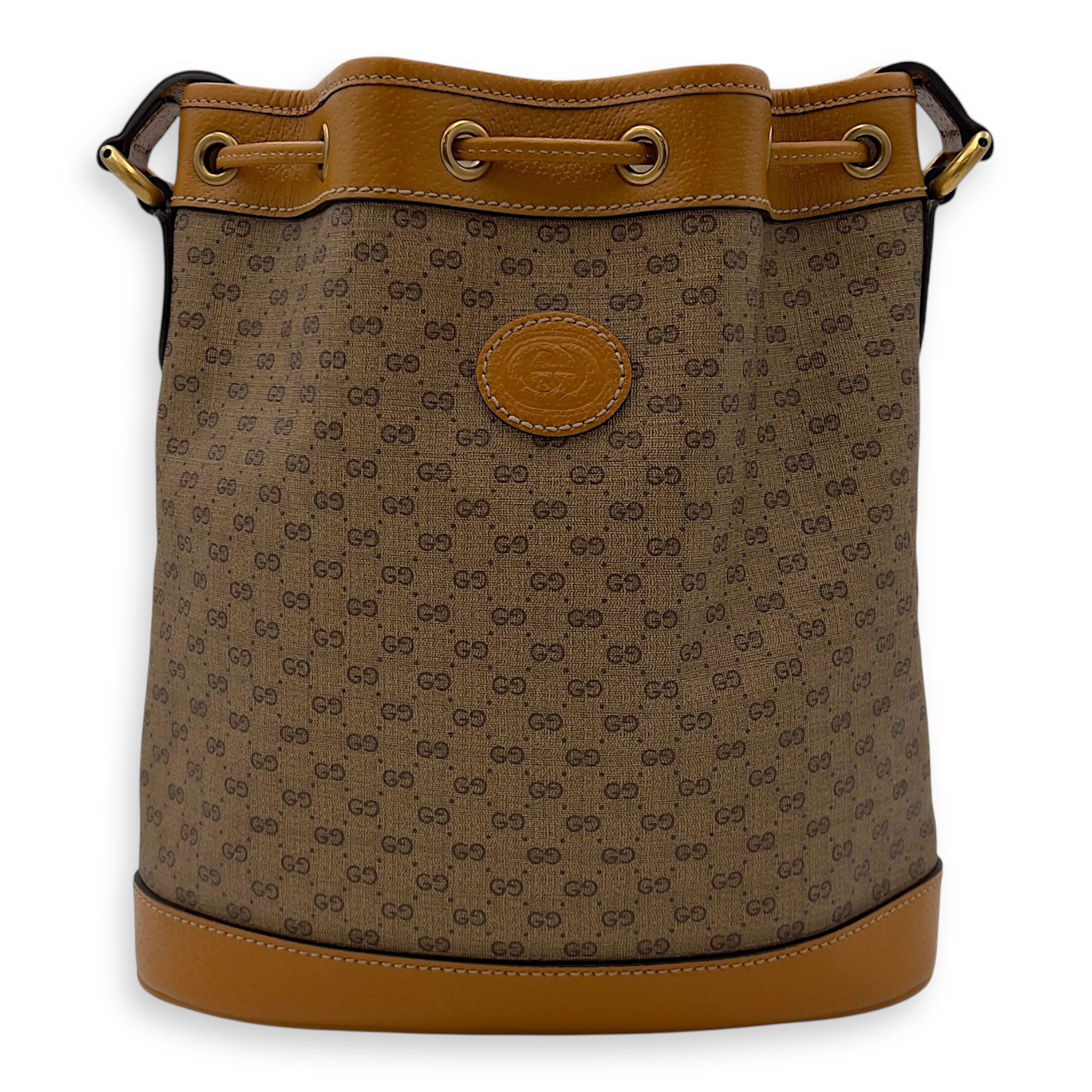 Gucci Disney Bucket Bag Brown in Coated Canvas, Gold hardware_2