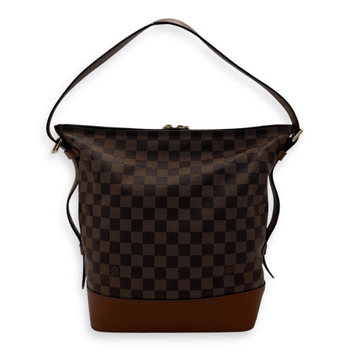 Louis Vuitton Diane Shoulder Bag Damier Ebene in Coated Canvas, Gold hardware_2