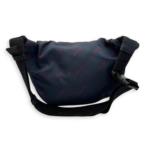 Balenciaga Logo Belt Bag Black in Nylon, Silver hardware_2