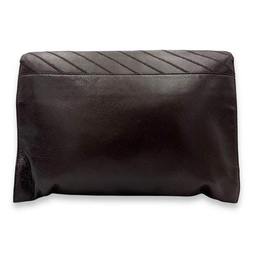 Loewe Logo Shoulder Bag Brown in Lambskin, Gold hardware_2