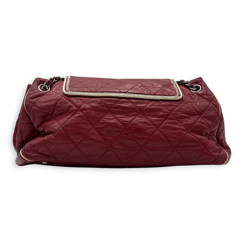 Chanel Vintage Shoulder Bag Red in Calfskin, Silver hardware_2
