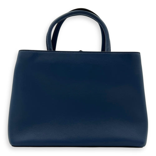 Fendi 2 jours Top Handle Bag Blue in Calfskin, Silver hardware_2