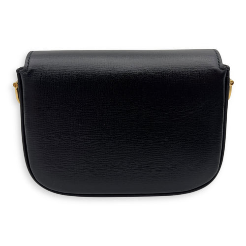 Gucci Horsebit 1955 Black Wallet On Chain in Calfskin, Gold hardware_2