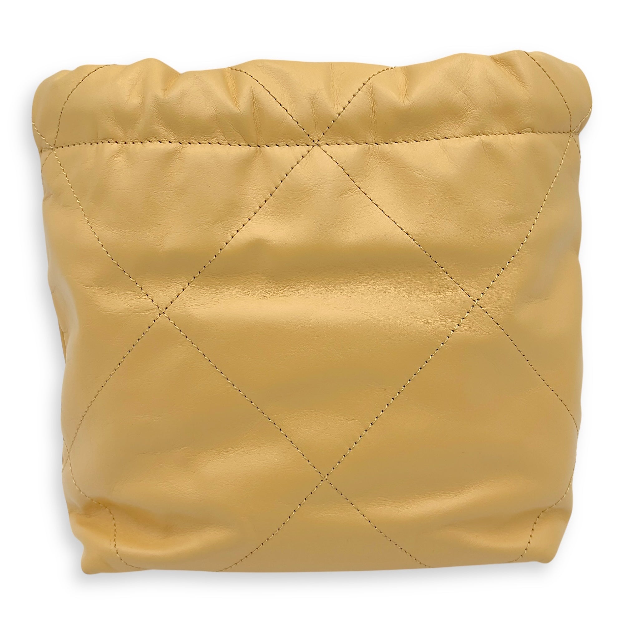 Chanel 22 Tote Shoulder Bag Mini Beige in Lambskin, Gold hardware_2