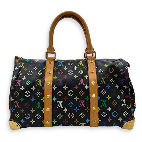 Louis Vuitton Keepall Top Handle Bag Multi-colour in Coated Canvas, Gold hardware_2