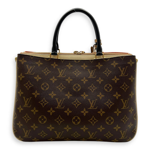 Louis Vuitton Millefeuille Top Handle Bag Brown in Monogram Coated Canvas, Gold hardware_2
