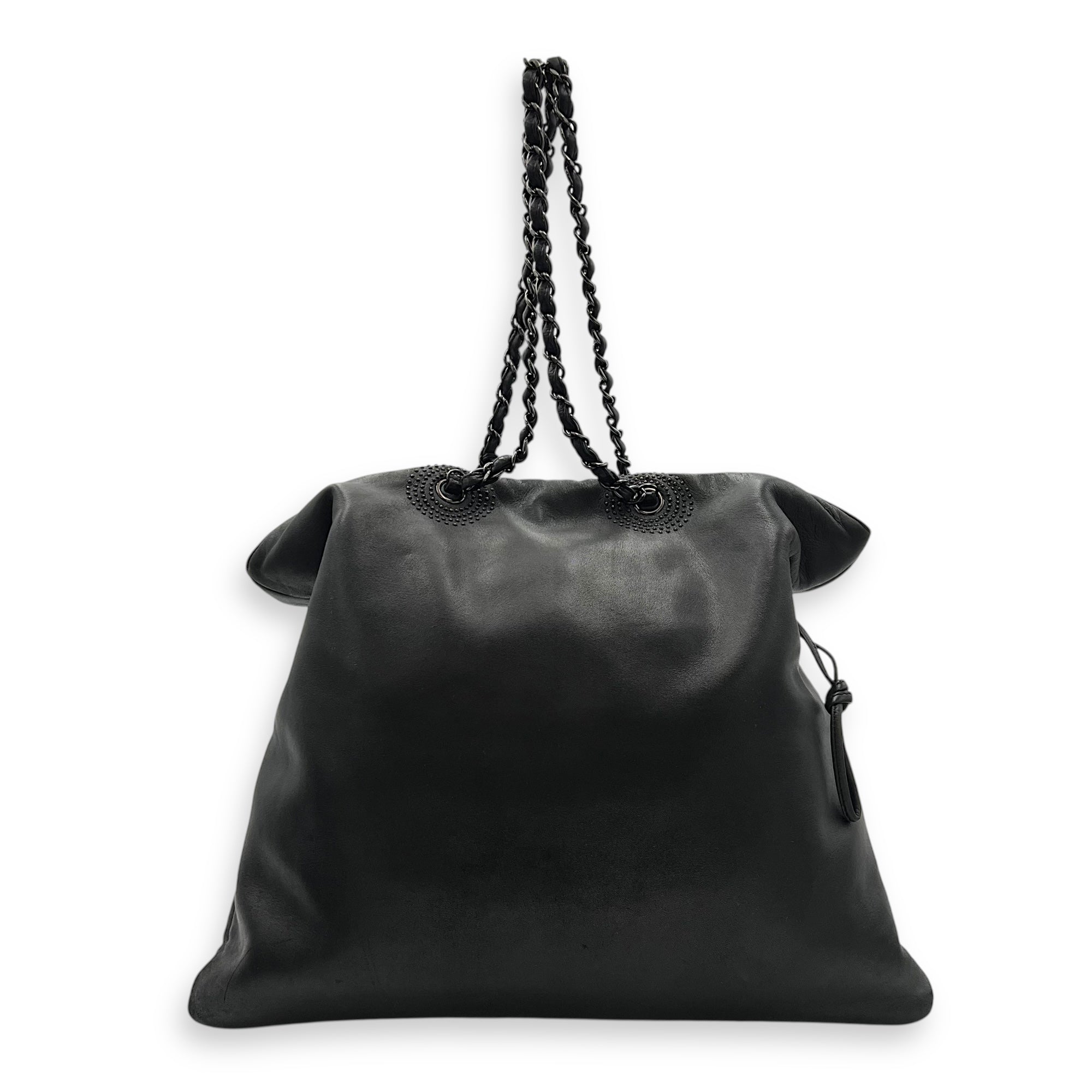 Chanel Others Shoulder Bag Black in Calfskin, Silver hardware_2