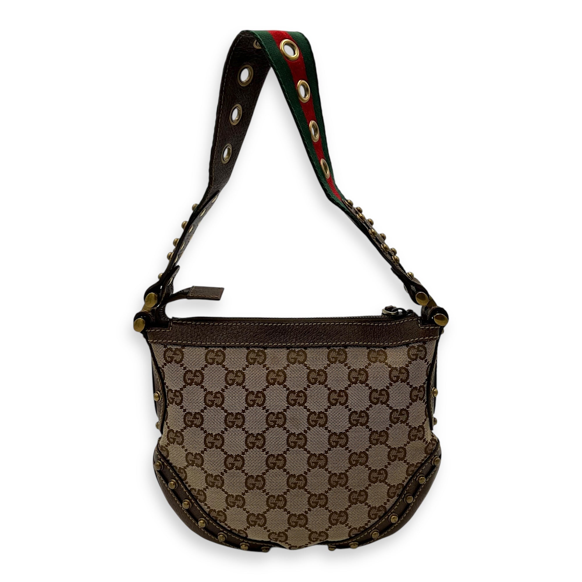 Gucci GG Top Handle Bag Brown in Canvas, Gold hardware_2