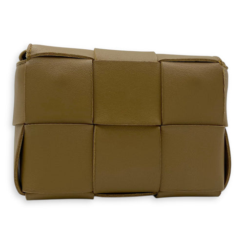 Bottega Veneta Intrecciato Crossbody Bag Mini Brown in Calfskin, Gold hardware_2