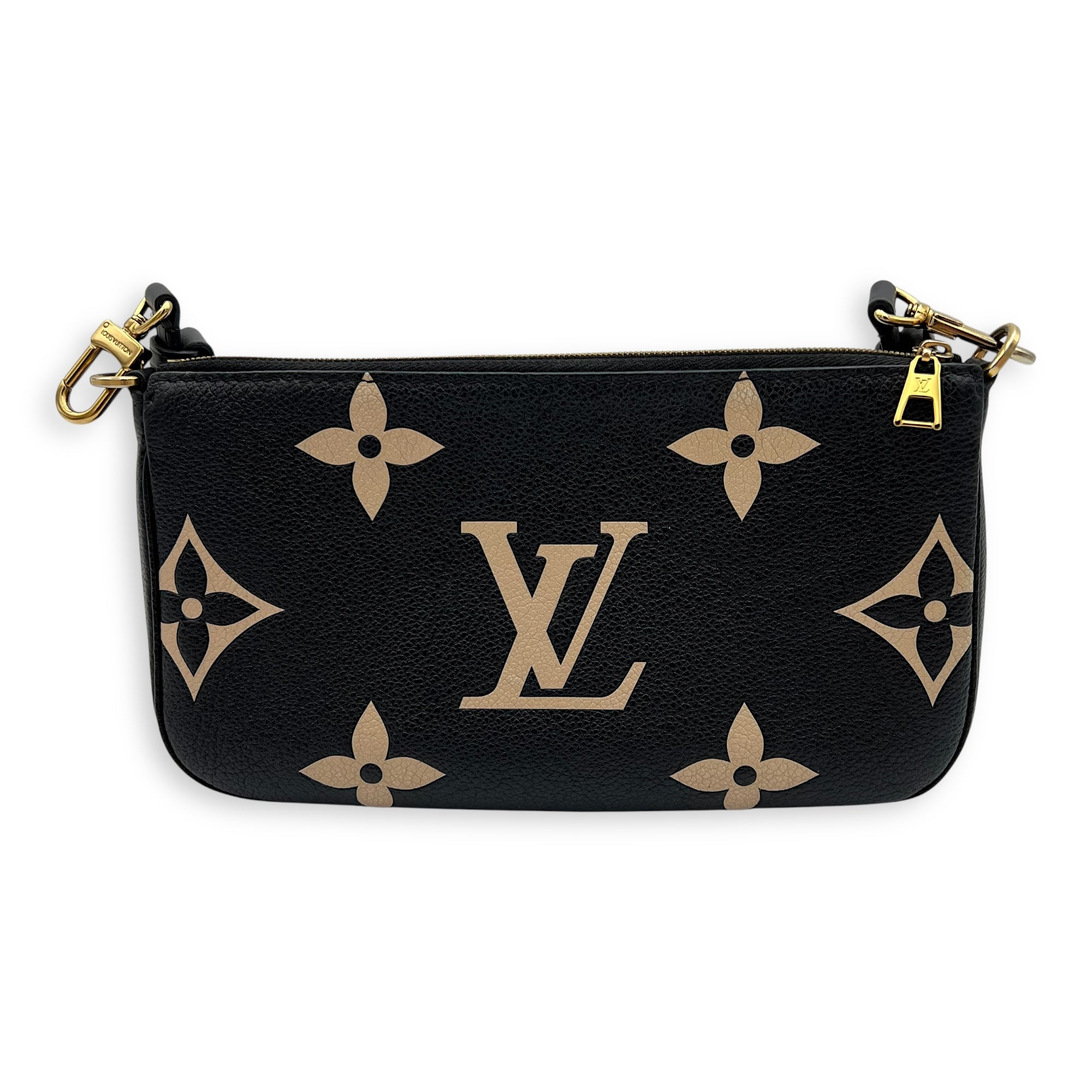 Louis Vuitton Multi-Pochette Accessoires Crossbody Bag Blue in Empreinte Leather, Gold hardware_2