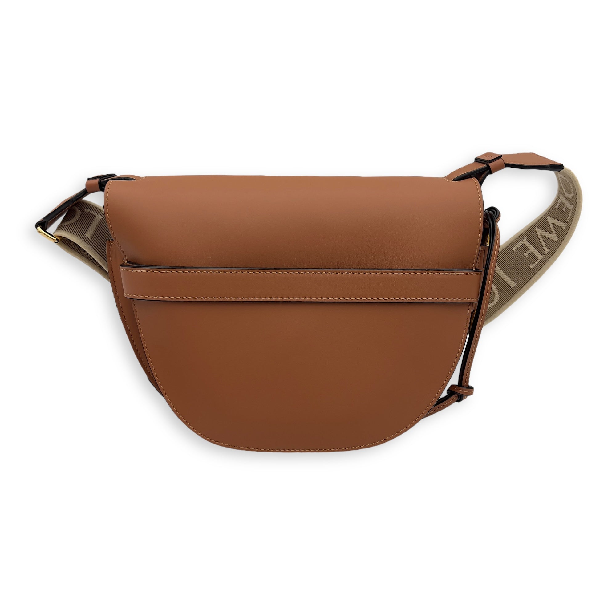Loewe Gate Crossbody Bag Medium Brown in Calfskin, Gold hardware_2