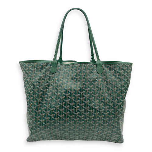 Goyard Saint Louis Tote Bag GM Green in Coated Canvas, Silver hardware_2