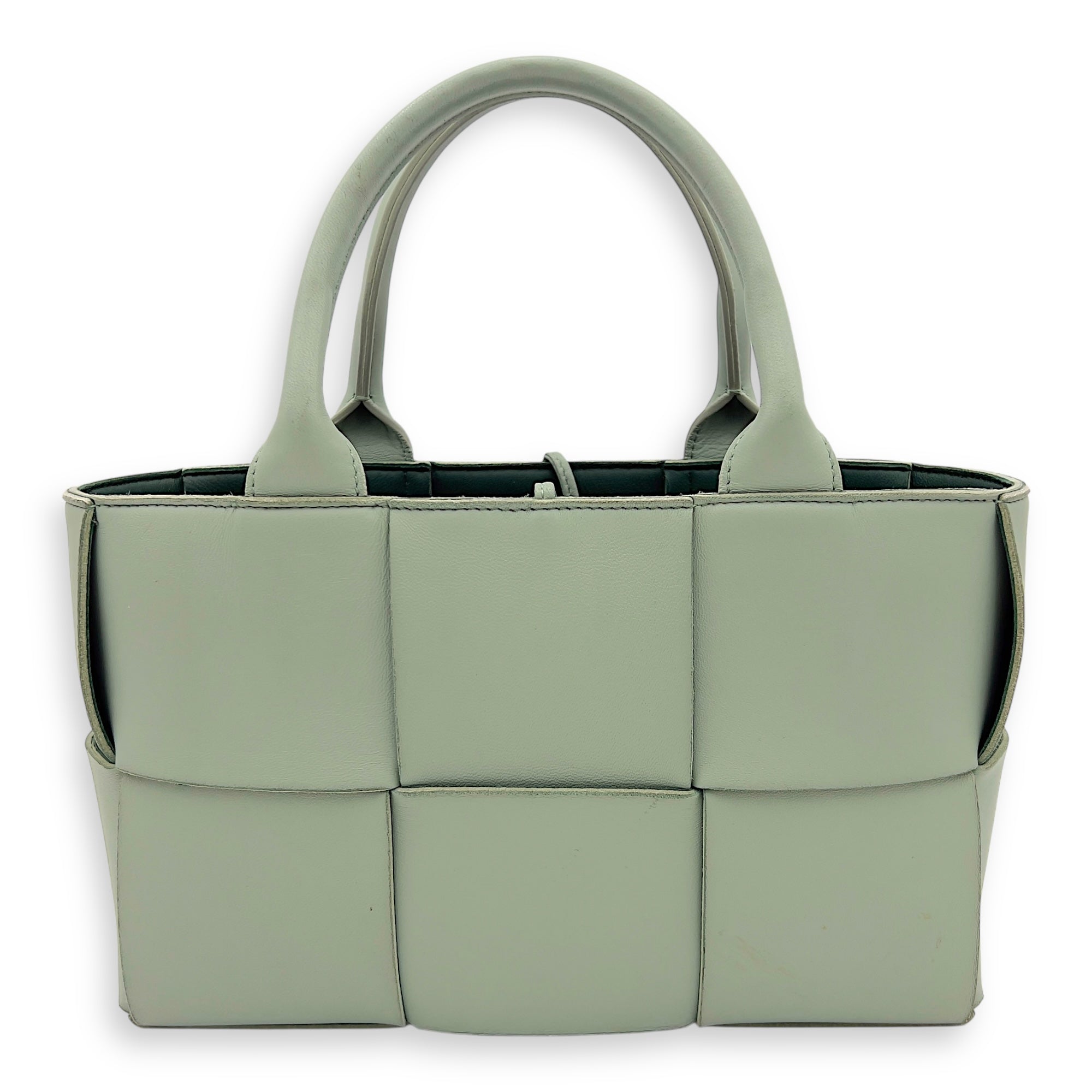 Arco Top Handle Bag Green in Lambskin