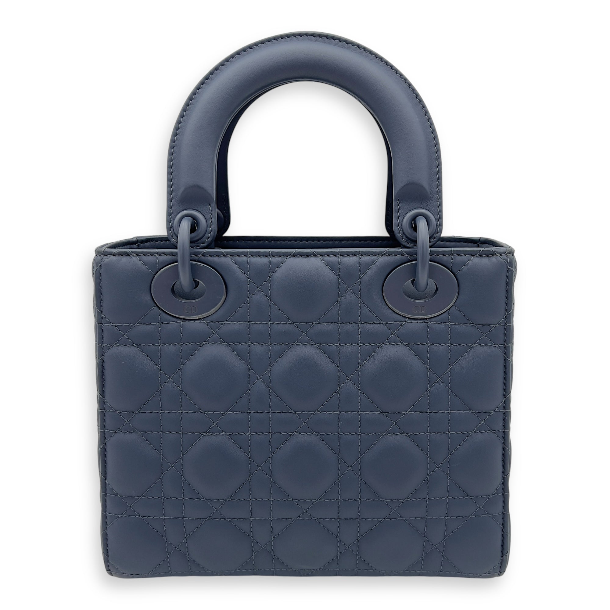 Christian Dior Lady Dior Top Handle Bag Small Ultramatte in Lambskin, Lacquered Metal hardware_2