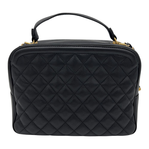 Chanel Vanity Top Handle Bag Black in Caviar Leather, Gold hardware_2