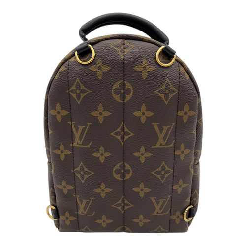 Louis Vuitton Palm Springs Mini Brown Backpack in Monogram Coated Canvas, Gold hardware_2