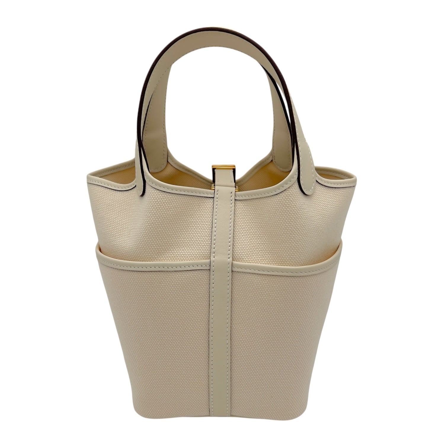 Hermès Picotin Cargo Ecru/Nata in Toile Goeland/Veau Swift, Gold hardware_2