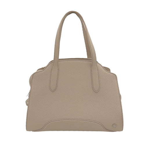 Loro Piana Sesia Top Handle Bag Ecru white in Calfskin, Silver hardware_2
