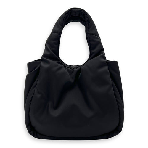 Prada Re-Nylon Padded Black Top Handle Bag in Nylon, Silver hardware_2